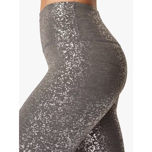 Sweaty Betty Goddess 7/8 Leggings in Grey Foil Size XS Metallic High Waisted Gym - Picture 5 of 16